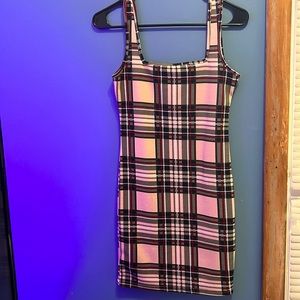 Shein plaid body con dress
